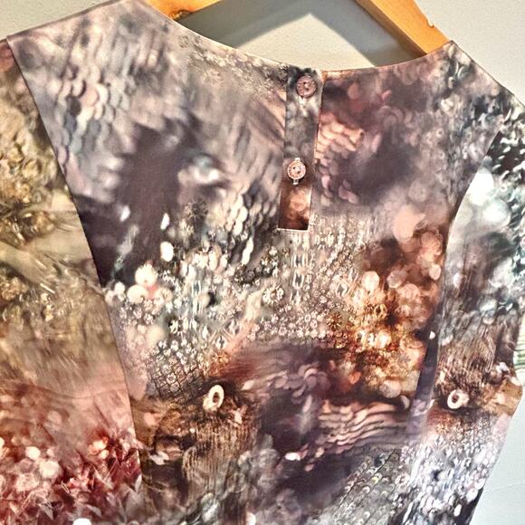 Ted Baker Mecia Sequin Print Fit & Flare Dress - size 3 (US 8) - Picture 6 of 8